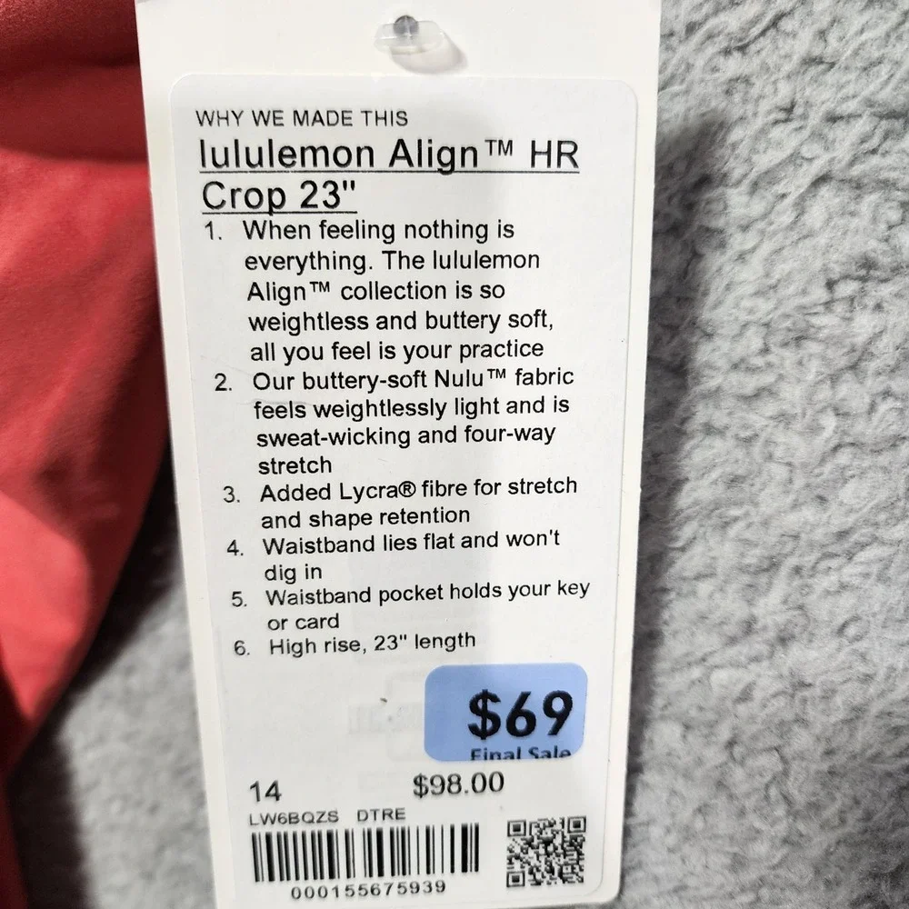 Lululemon Align High-Rise Stretch Crop 23